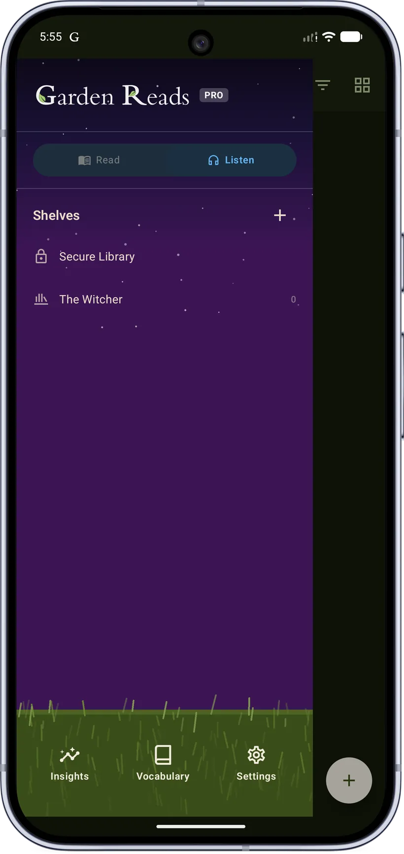 Listen · dark mode