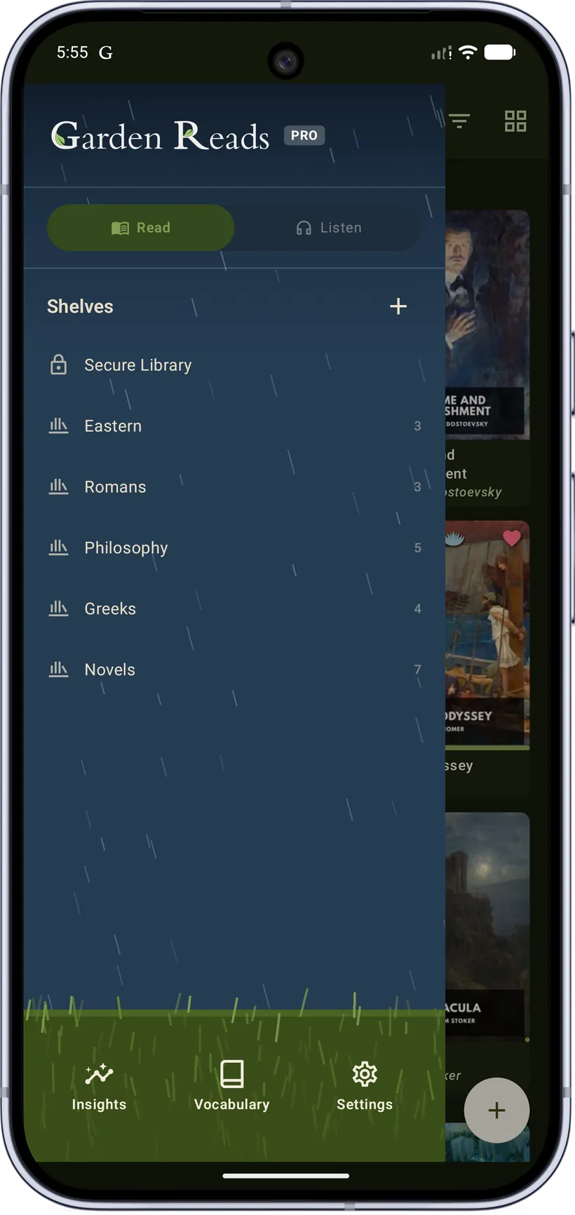 Read · dark mode