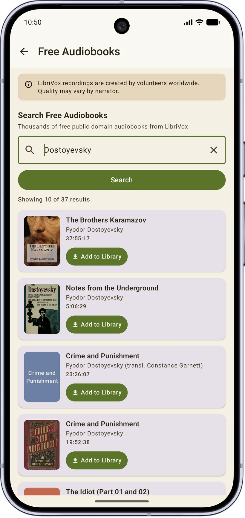 Free audiobook results