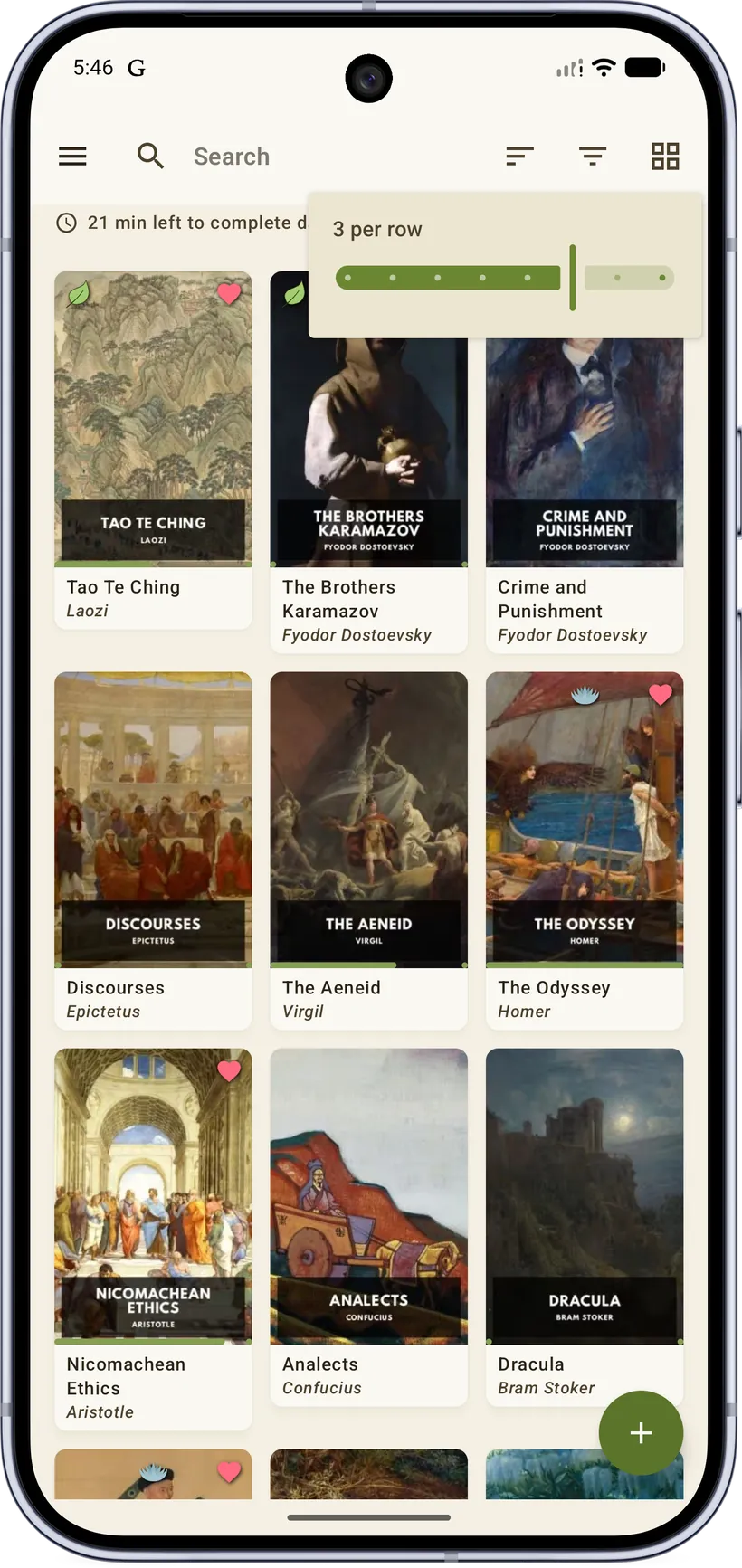 Library — 4×4 grid