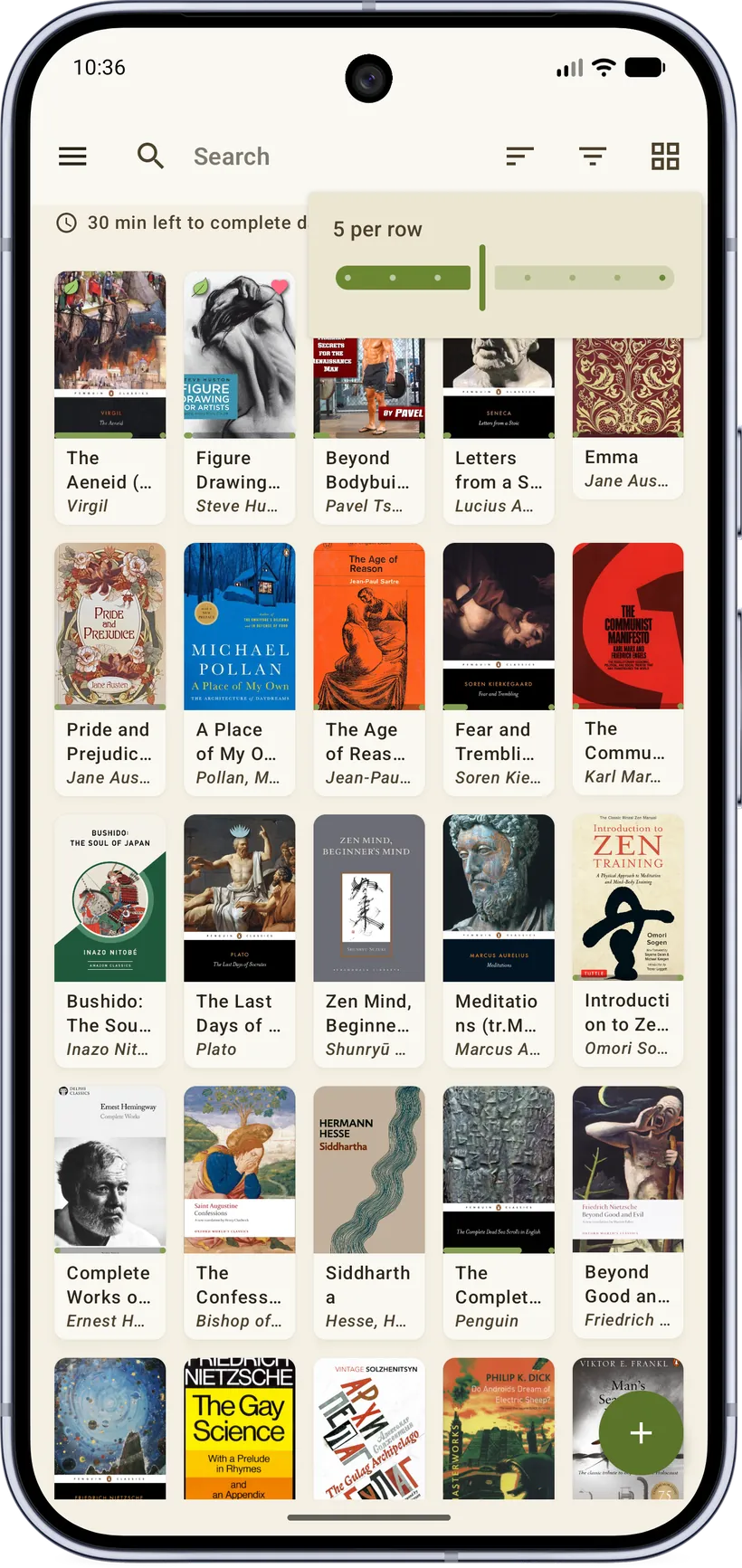 Library — 5×5 grid