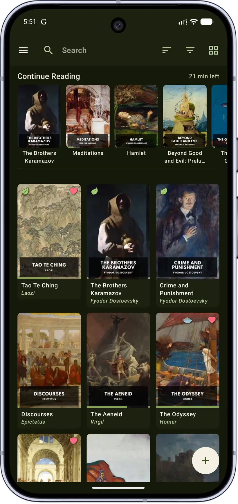 Library — 3×3 grid