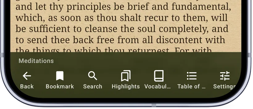 The reader menu