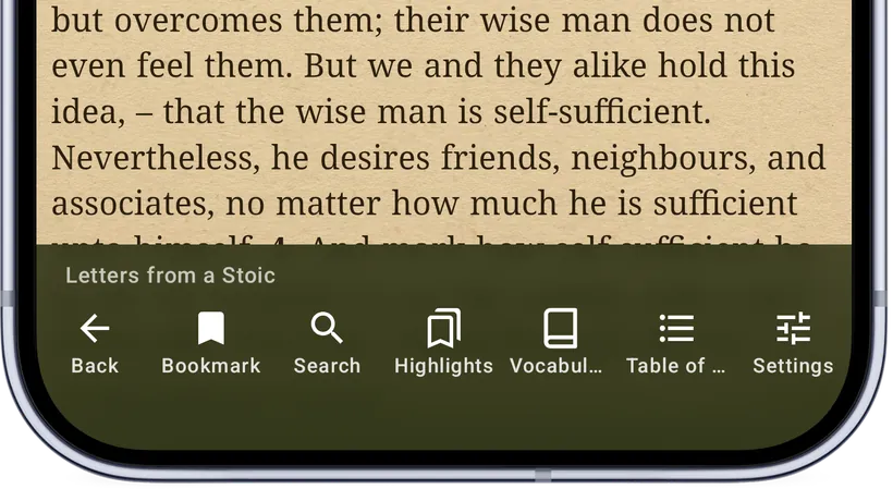 The reader menu