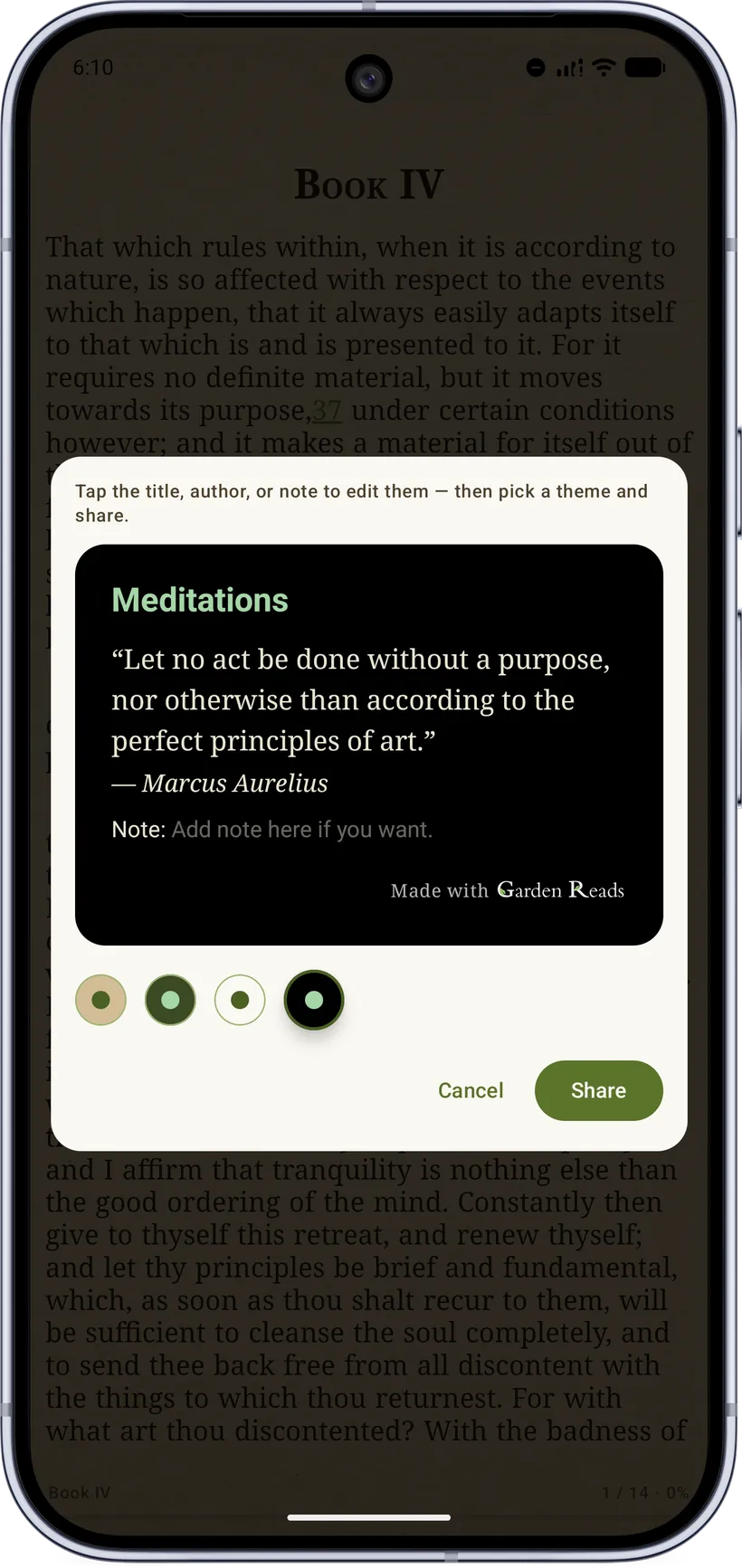 Edit a quote card