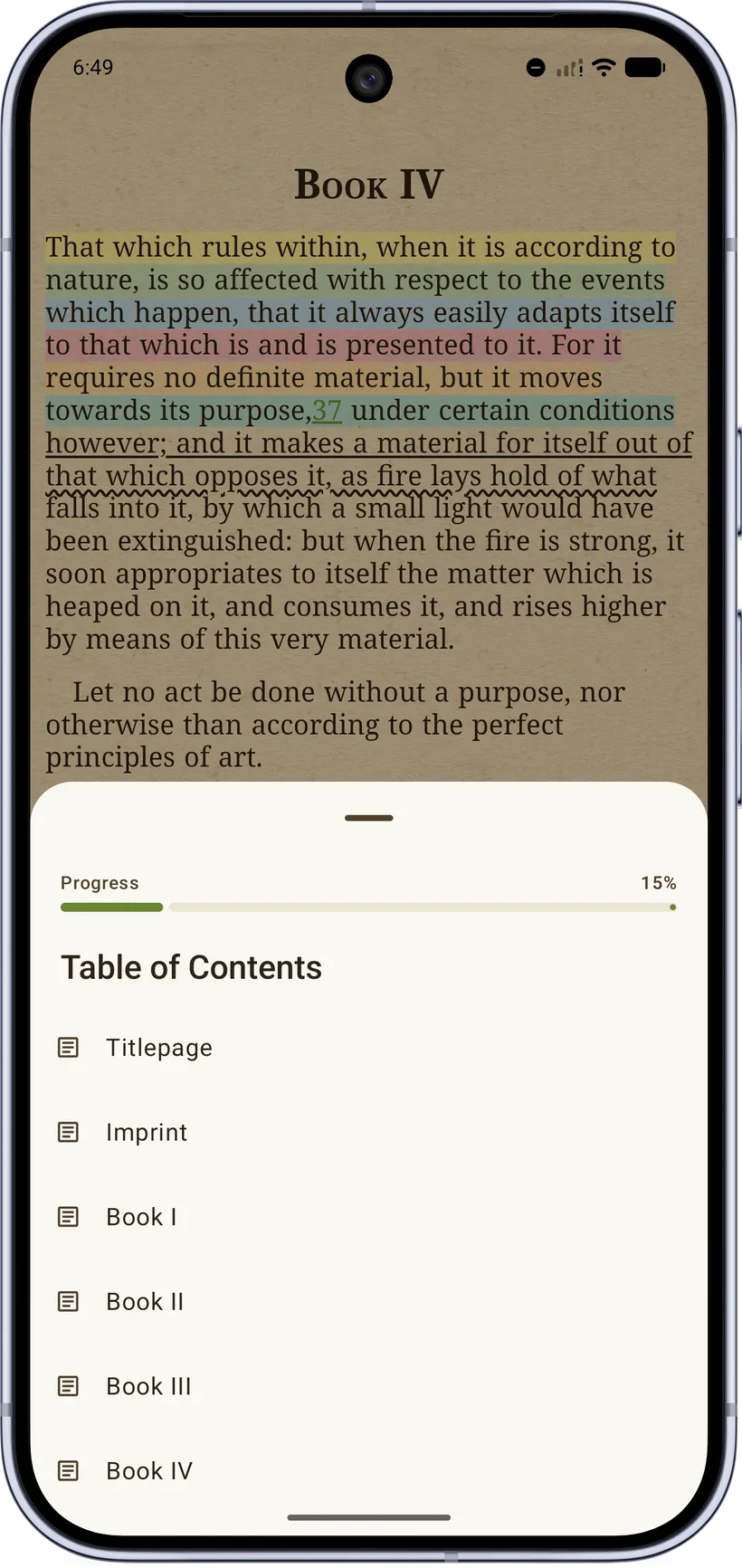 Table of contents